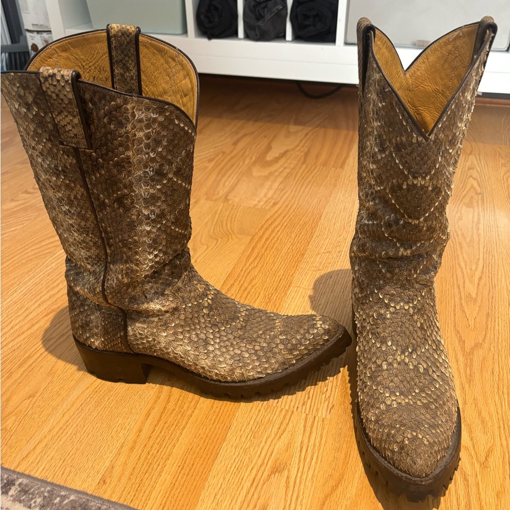 Caboots: Rattlesnake Top and Bottom Cowboy Boots - Picture 2 of 4